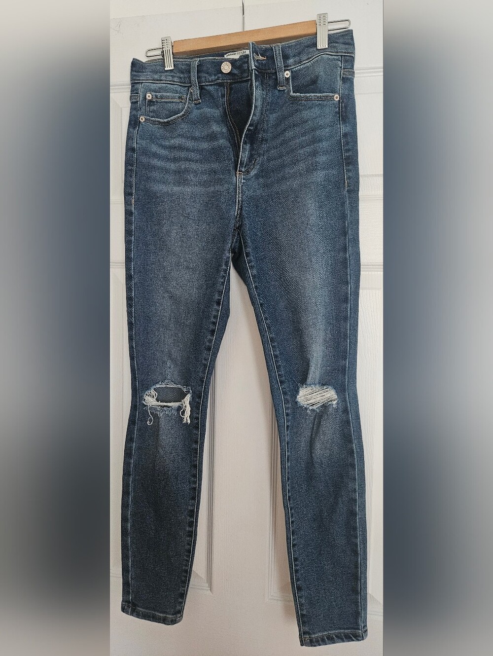Garage Dark Blue Ripped Skinny Jeans. Size US5.